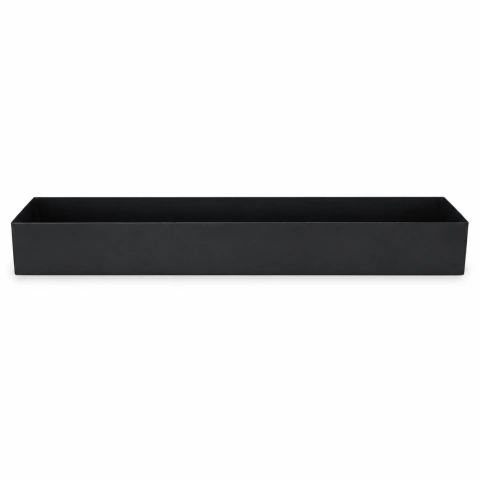 Cachepot Preto Em Metal