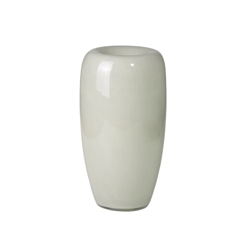 Vaso Decorativo Em Vidro Cinza Claro
