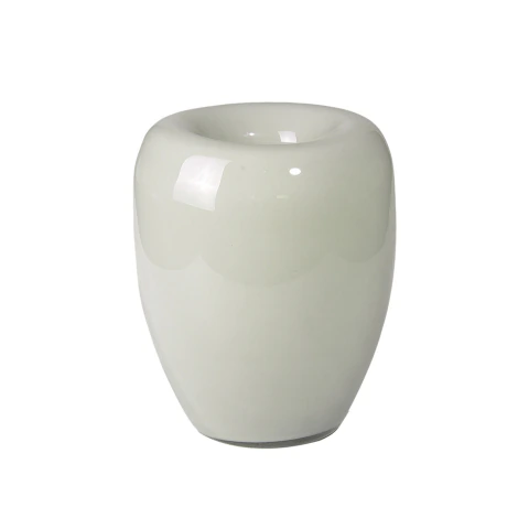 Vaso Decorativo Em Vidro Cinza Claro