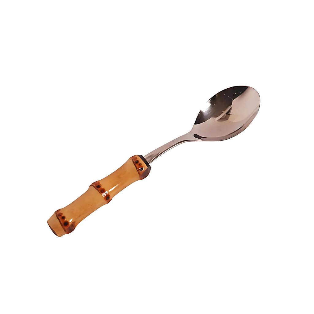 Colher Sobremesa em Bambu com Inox