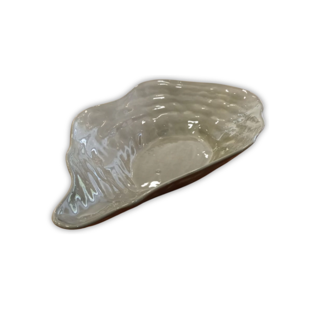 Fruteira Ostra Concreto Esmaltado G 62X35X11CM