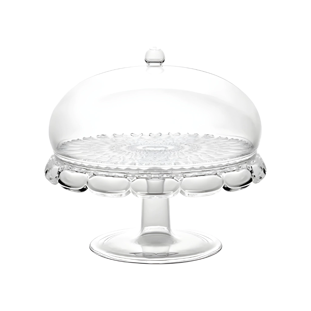 Prato para Bolo com Domo e Pedestal