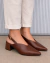 Slingback Couro Brownie - Loulou Shoes