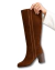 Bota Cano Longo Camurça Brownie