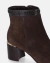 Bota Cano Curto Camurça Cacau - Loulou Shoes