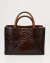 Bolsa Python/Floater Ouro Cacau - loja online