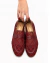 Loafer Bordado em Tela Burgundy