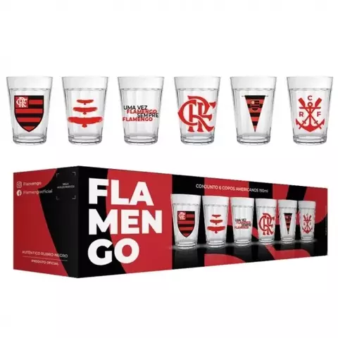 Copo Americano Flamengo 190ml Com 6 Unidades - comprar online