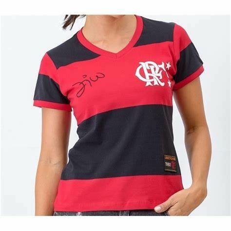 Camiseta Feminina Braziline Flamengo Libertadores 81 Zico - comprar online