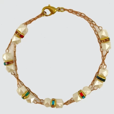 Pulseira Pérola Geométrica 4.5g