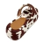 FLATFORM DE DEDO FEMININA ZARDOT VACA OFF WHITE MARROM - MAP Shoes