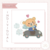 URSO CARRINHO APLIQUE