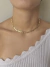Choker dourada de malha trançada