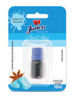 CORANTE ALIMENTICIO LÍQUIDO AZUL 10ml - 01 UNIDADE