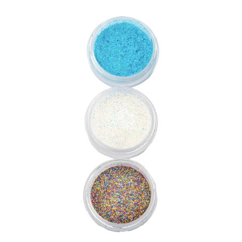 GLITTER AZUL TIFFANY, BRANCO, HOLOGRÁFICO - 01 UNIDADE
