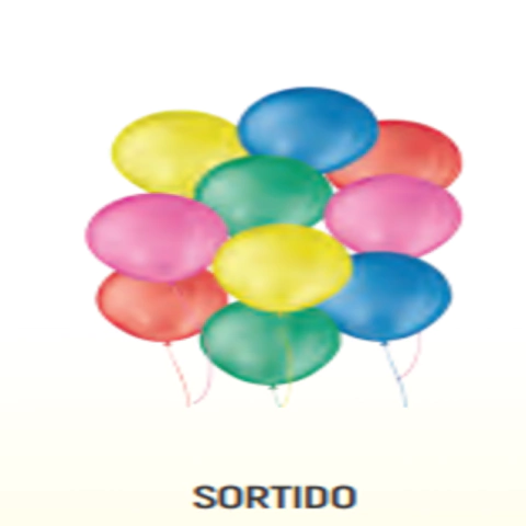 BALÃO 9" LISO SORTIDO C/50 UNIDADES - 01 UNIDADE