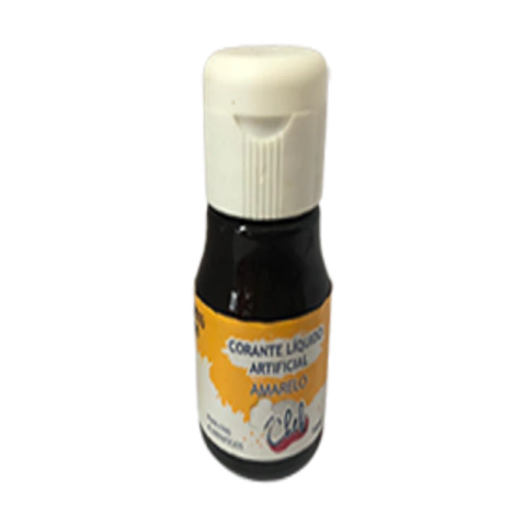 CORANTE LÍQUIDO ARTIFICIAL AMARELO 10ML - 01 UNIDADE