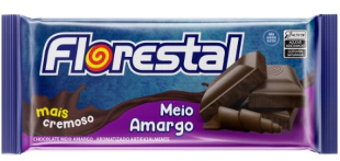 BARRA DE CHOCOLATE FLORESTAL MEIO AMARGO 960G - 01 UNIDADE