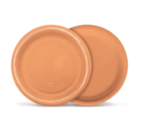 PRATO REDONDO HAPPY MOMENTS LARANJA 18CM COM 08 UNIDADES - 01 UNIDADE