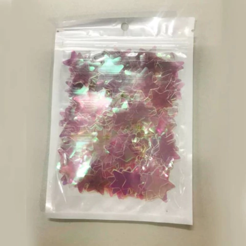 CONFETE PARA BALÃO ESTRELA NACARADO 15G - 01 UNIDADE