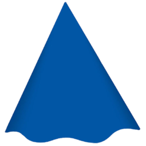 CHAPÉU FESTA AZUL ROYAL LISO COLORS C/08 UNIDADES - 01 UNIDADE