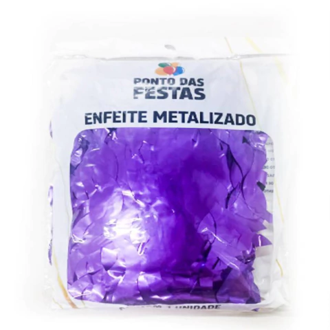 CORTINA METALIZADA FOSCA ESPIRAL 2X1 MT ROXO - 01 UNIDADE