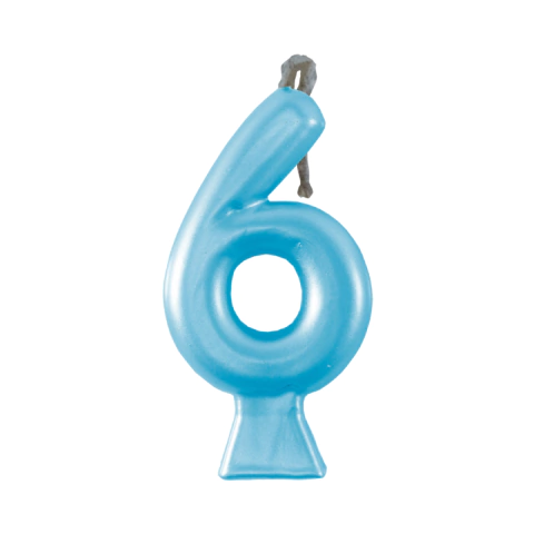 VELA METALLIC AZUL N° 6 - 01 UNIDADE