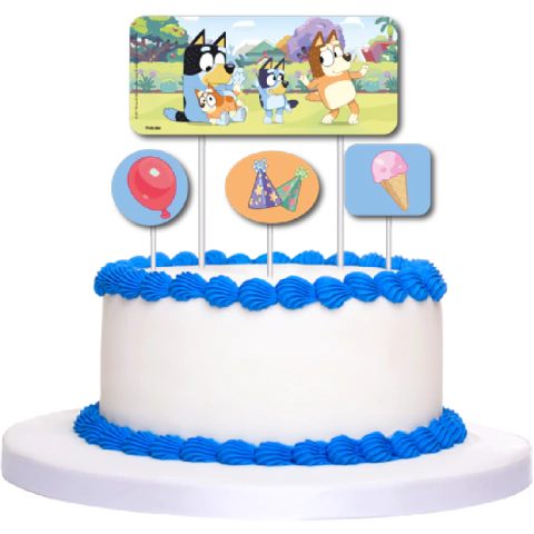 TOPPER PARA BOLO BLUEY 04 un. - 01 UNIDADE