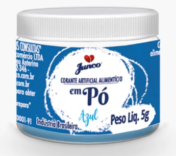CORANTE PÓ ALIMENTICIO AZUL 5g - 01 UNIDADE