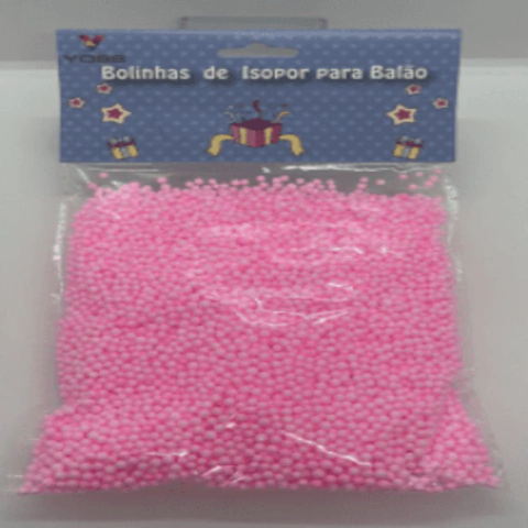 BOLINHA DE ISOPOR P/BALAO BUBBLE - ROSA C/15g - 01 UNIDADE
