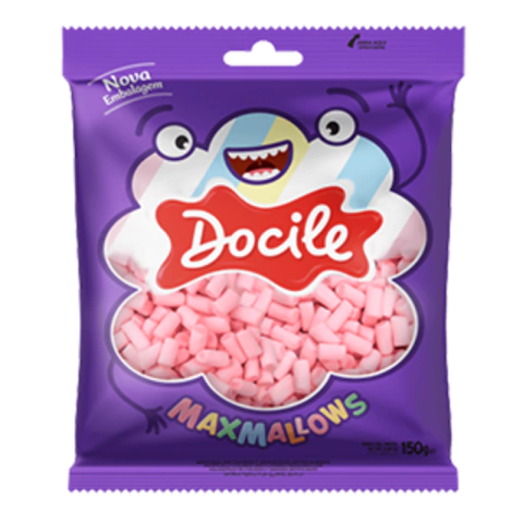 MARSHMALLOW MINI TUBO ROSA BAUNILHA 150G - 01 UNIDADE