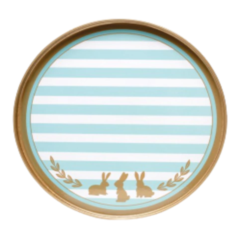 BANDEJA DECORATIVA PÁSCOA TIFFANY 26,5CM - 01 UNIDADE