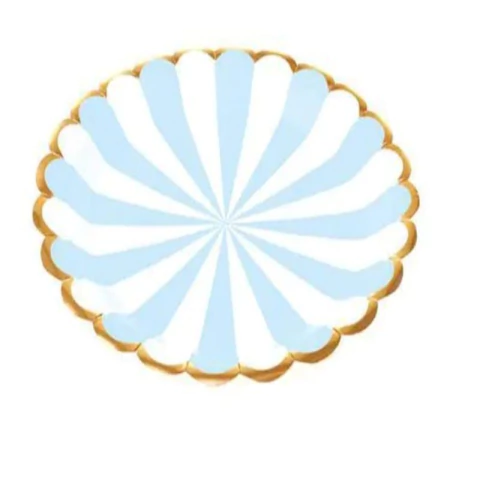 PRATO DE PAPEL CIRCO AZUL BEBÊ C/10 UNIDADES - 01 UNIDADE