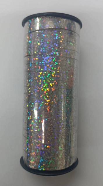 FITILHO HOLOGRÁFICO 5MMX91,44M PRATA - 01 UNIDADE