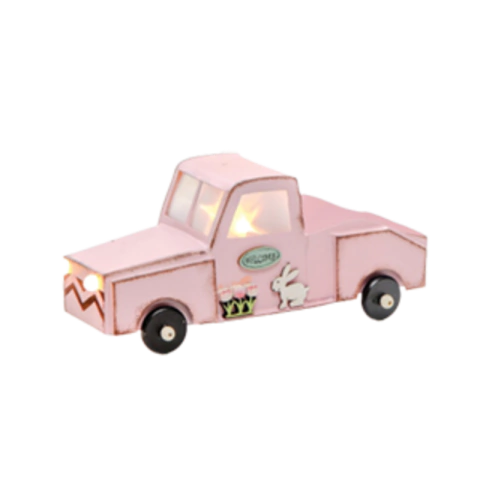CAMINHÃO DECORATIVO ROSA WELCOME PÁSCOA - 01 UNIDADE