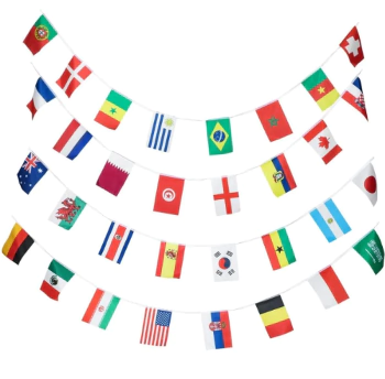 BANDEIRA PAISES - 14*21CM - 32 BANDEIRAS - 8 METRO