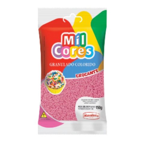 GRANULADO CROCANTE ROSA 150G - 01 UNIDADE