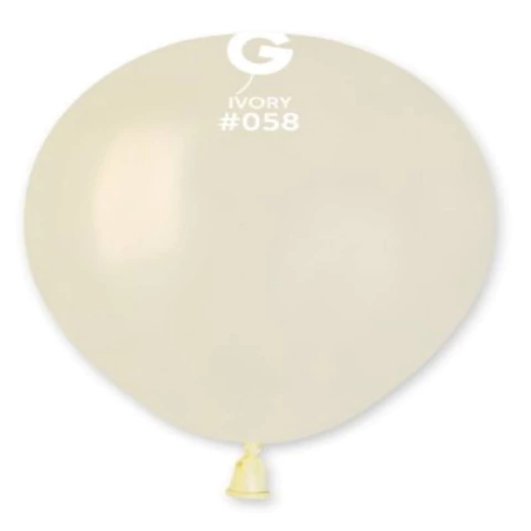BALÃO GEMAR 5" IVORY METALLIC C/50 UNIDADES - 01 UNIDADE