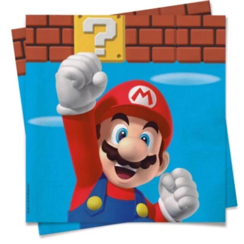 GUARDANAPO SUPER MARIO C/20 FOLHAS - 01 UNIDADE