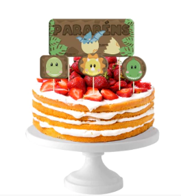 QUADROS DECORATIVOS DINO BABY 04 un. - 01 UNIDADE