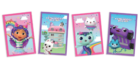 QUADROS DECORATIVOS CASA MAGICA DA GABBY COM 04 UNIDADES - 01 UNIDADE