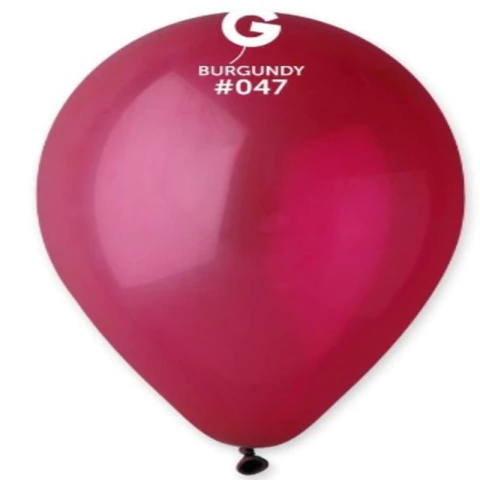 BALÃO GEMAR 12" BURGUNDYC/50 UNIDADES - 01 UNIDADE