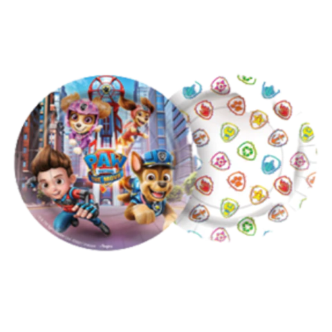 PRATO PAPEL REDONDO PATRULHA CANINA HERÓIS C/12 UNIDADES - 01 UNIDADE