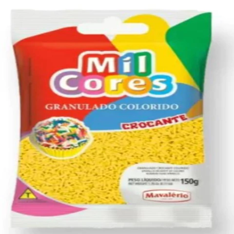 GRANULADO CROCANTE AMARELO 150G - 01 UNIDADE