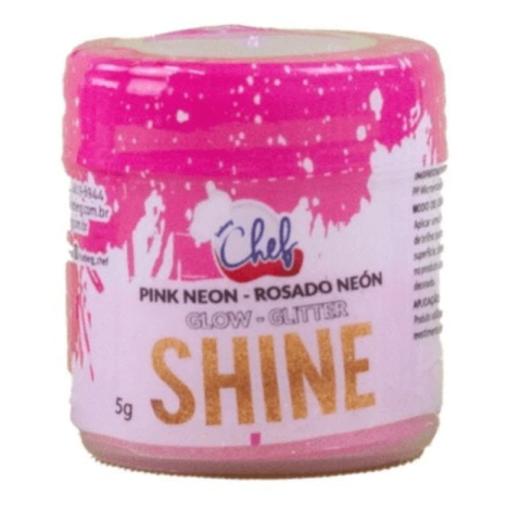 GLITTER GLOW SHINE  NEON PINK 5G - 01 UNIDADE