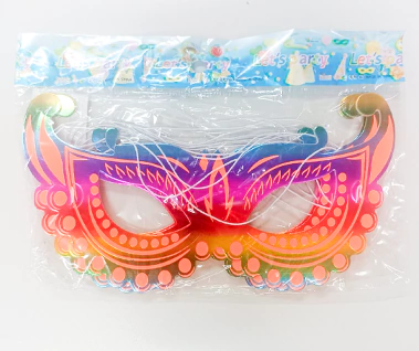 MÁSCARA CARNAVAL FLORENCE LARANJA COM 12 UNIDADES - 01 UNIDADE