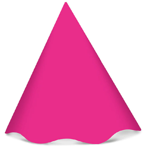 CHAPÉU FESTA PINK LISO COLORS C/08 UNIDADES - 01 UNIDADE