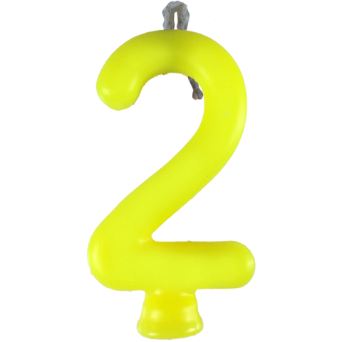 VELA NEON AMARELO N° 2 - 01 UNIDADE