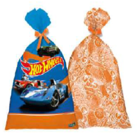 SACOLA PLÁSTICA HOT WHEELS COM 08 UNIDADES - 01 UNIDADE