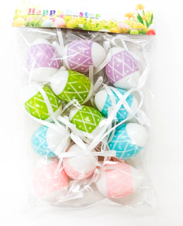 OVOS DECORATIVOS COLLORS 7CM COM 12 UNIDADES - 01 UNIDADE